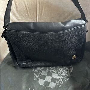 Black Textured Shoulder Bag